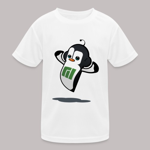 Manjaro Mascot strong left - Kinder Funktions-T-Shirt