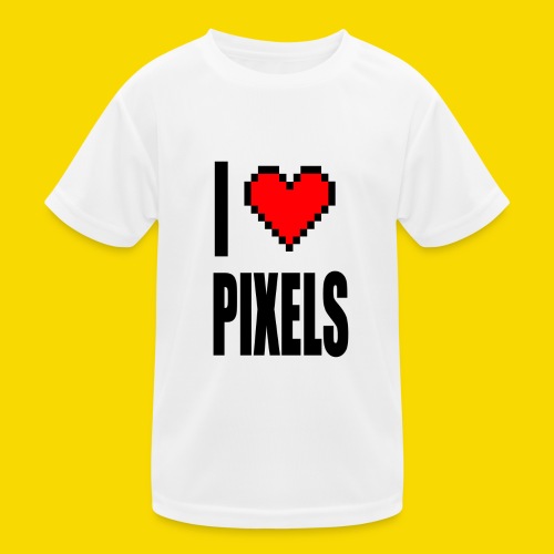 I Love Pixels - Funkcjonalna koszulka dziecięca