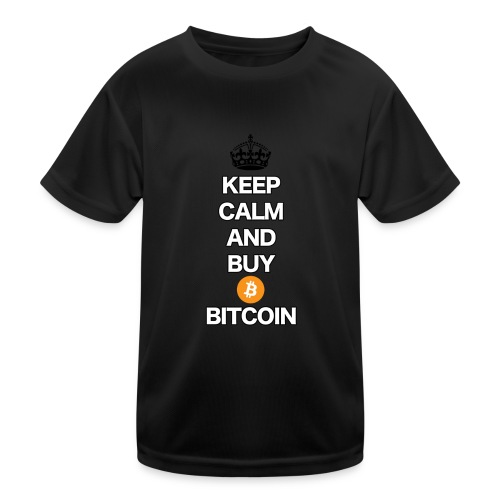 Bitcoin Keep Calm T-Shirt - Kinder Funktions-T-Shirt