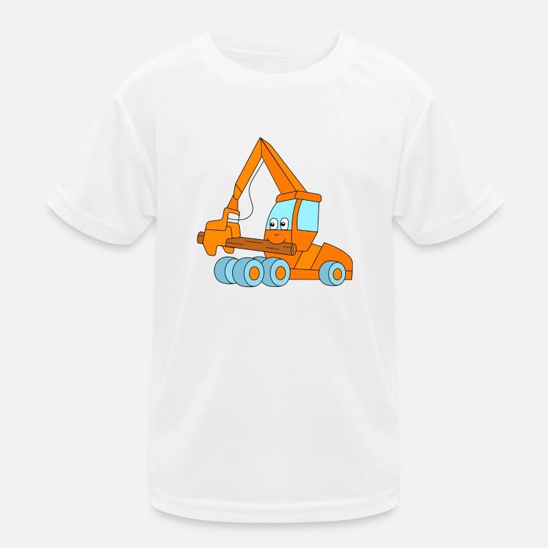 Forestry machine works tree - motif for children Kids Functional T-Shirt