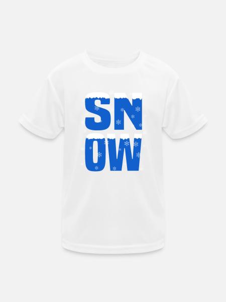 Schnee des neiges - T-shirt sport Enfant - blanc - Devant
