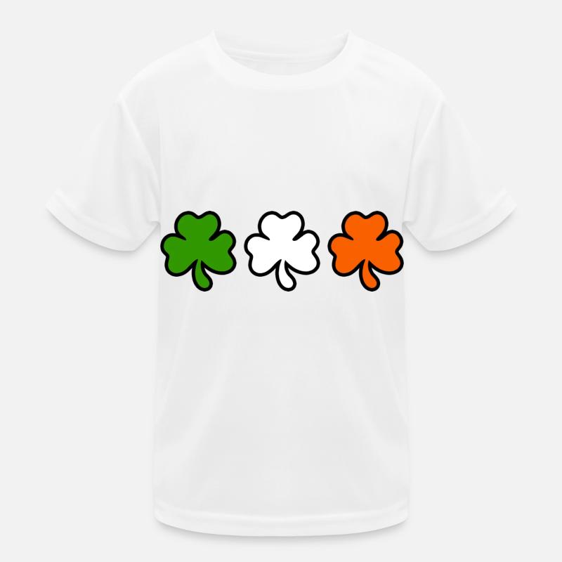 Cloverleaf Ireland Flag Kids Functional T-Shirt