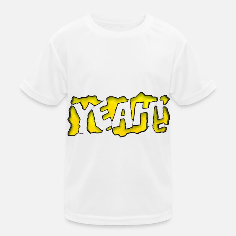 Yellow Graffiti 'Yeah!' Kids Functional T-Shirt