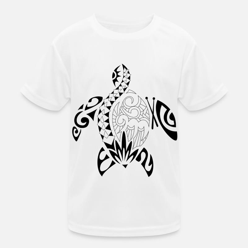 Tattoo polynesian black turtle Kids Functional T-Shirt