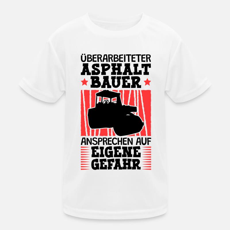 Überarbeiteter Asphaltbauer Straßenbauer Kinder Funktions-T-Shirt