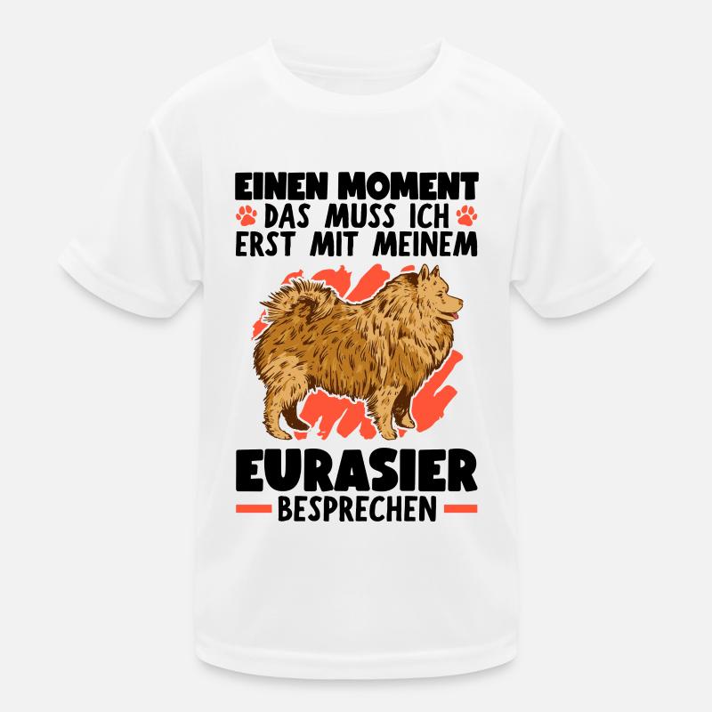 Mit meinem Eurasier besprechen Eurasian Dog Kinder Funktions-T-Shirt
