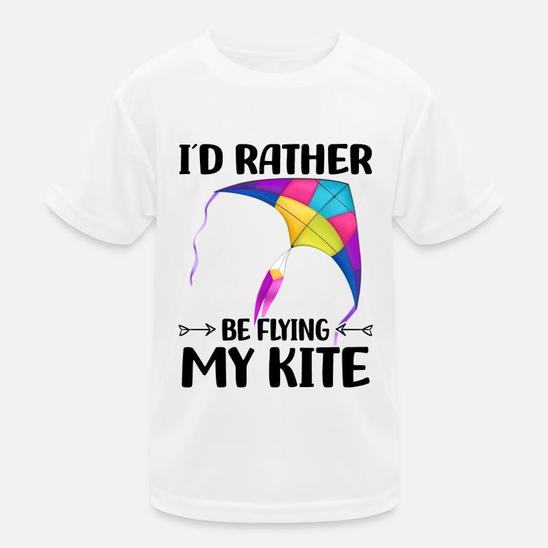 Drachen steigen lassen Kinder Funktions-T-Shirt