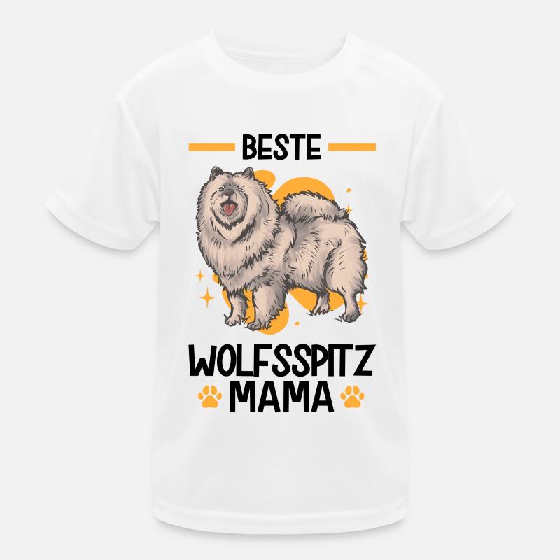Wolfsspitz Mama deutscher Spitz Keeshond Kinder Funktions-T-Shirt