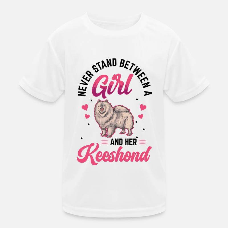 Fille et son Wolfspitz German Keeshond T-shirt sport Enfant