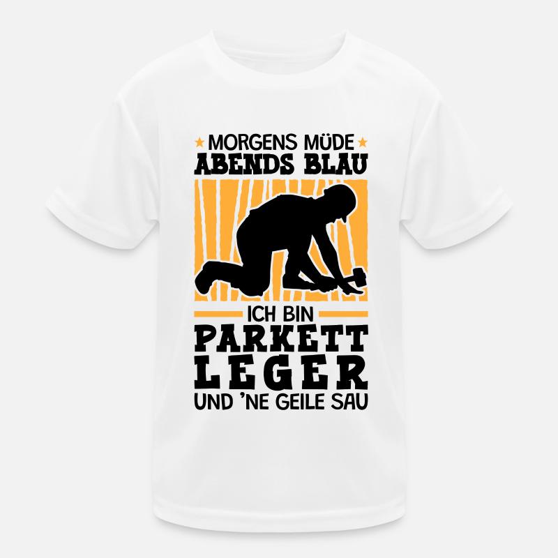 Ich bin Parkettleger Fliesenleger Kinder Funktions-T-Shirt
