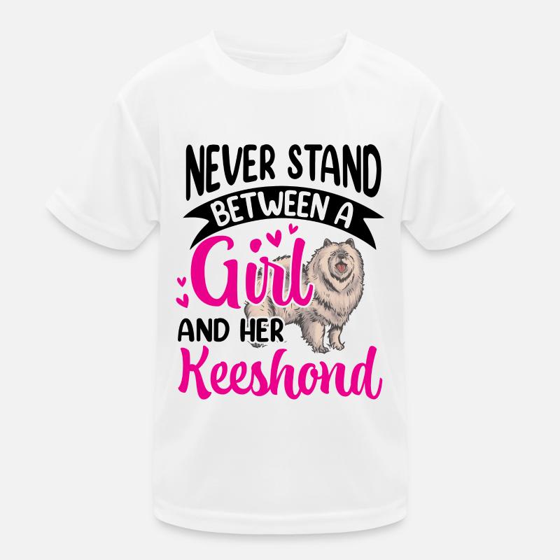 Girl and her Wolfsspitz German Spitz Kids Functional T-Shirt
