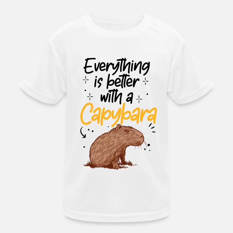 Alles ist besser mit Capybara Wasserschwein Kinder Funktions-T-Shirt