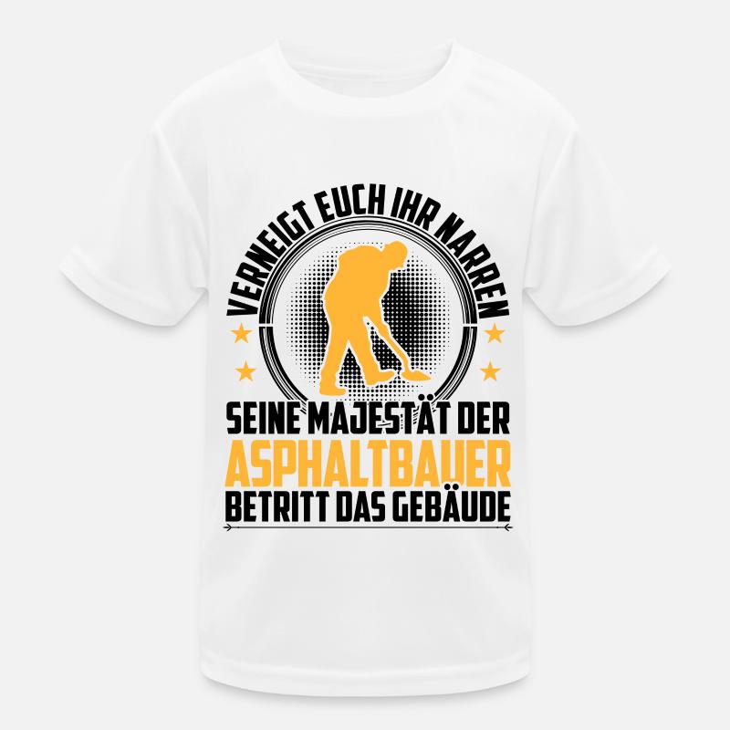 Le constructeur d’asphalte s’incline devant vous constructeur de routes T-shirt sport Enfant