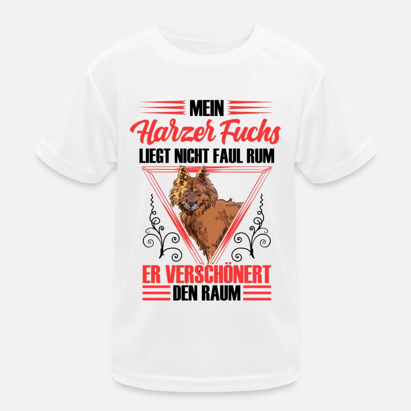 Harz fox is not lazy Old German herding dog Kids Functional T-Shirt