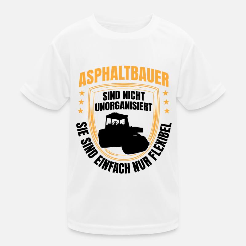 Les constructeurs d’asphalte sont flexibles Construction de routes T-shirt sport Enfant