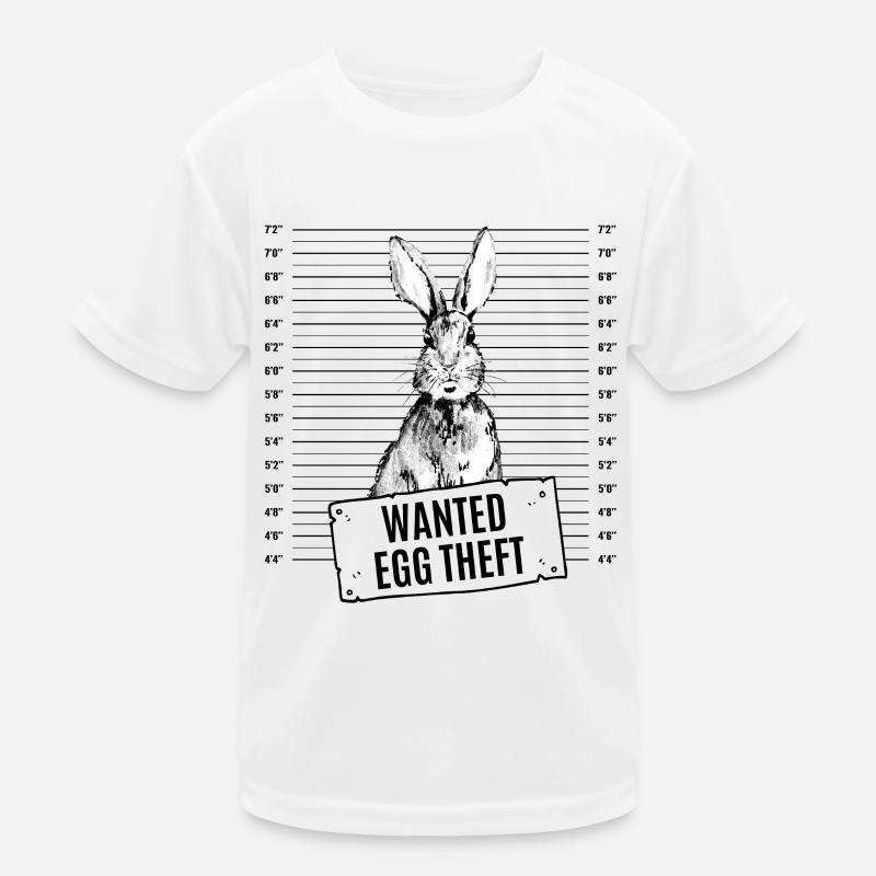 Funny Easter bunny mugshot Kids Functional T-Shirt