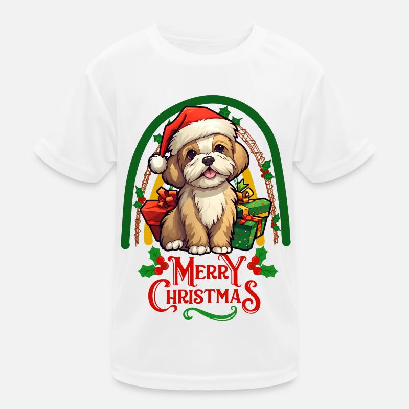 Lhassa Apso Noël T-shirt sport Enfant