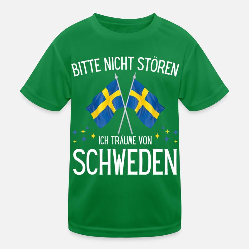 Bitte nicht stören ich träume von Schweden Kinder Funktions-T-Shirt