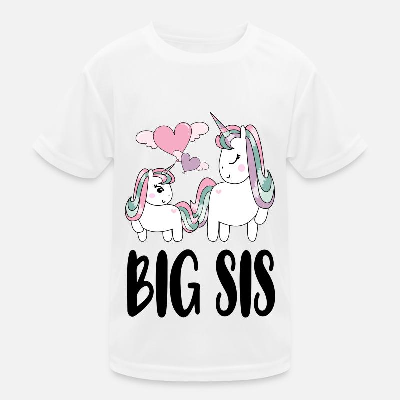Die große Schwester Geschwistern Einhorn Kinder Funktions-T-Shirt