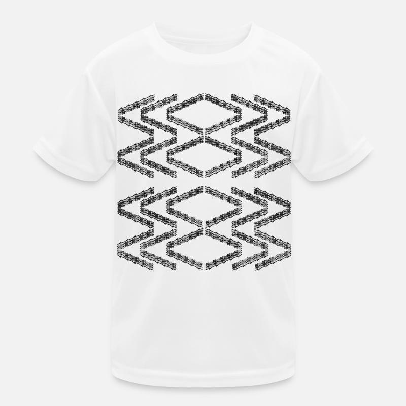 Zickzack-Muster Kinder Funktions-T-Shirt
