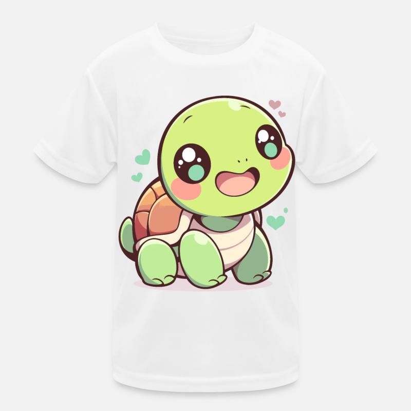 Une tortue chibi joyeuse T-shirt sport Enfant
