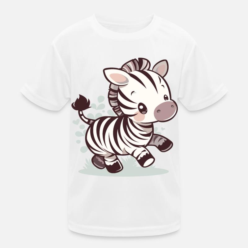 Un adorable zèbre chibi qui s'amuse T-shirt sport Enfant