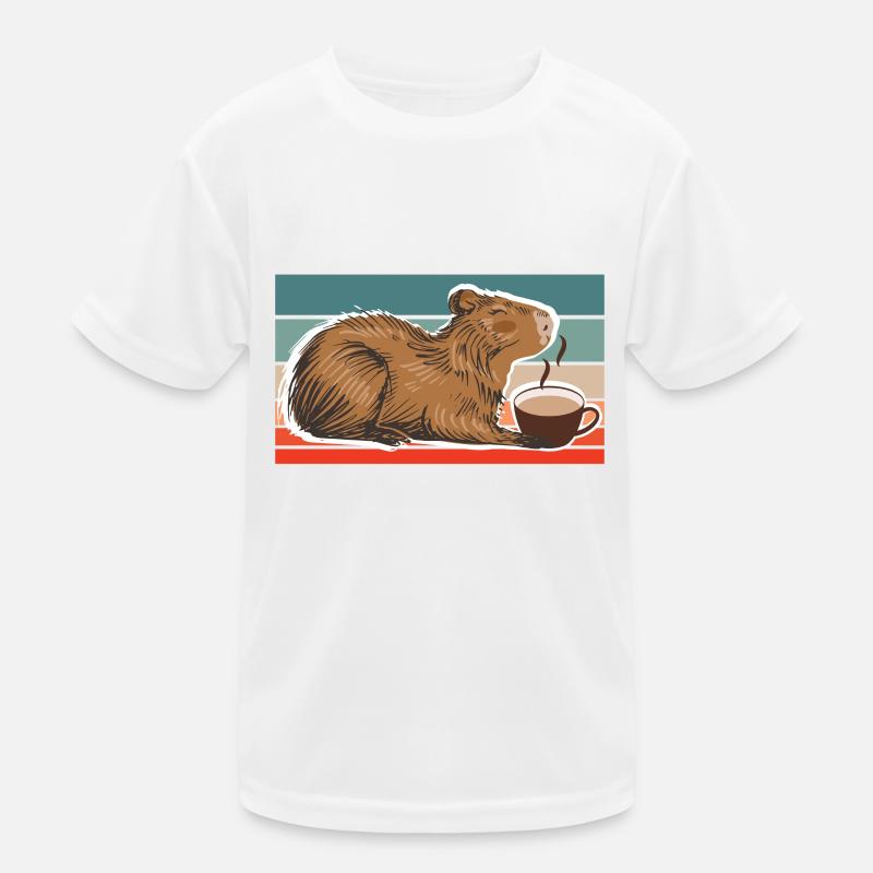 Wasserschwein Capybara Freunde Capy Cappybara Kinder Funktions-T-Shirt