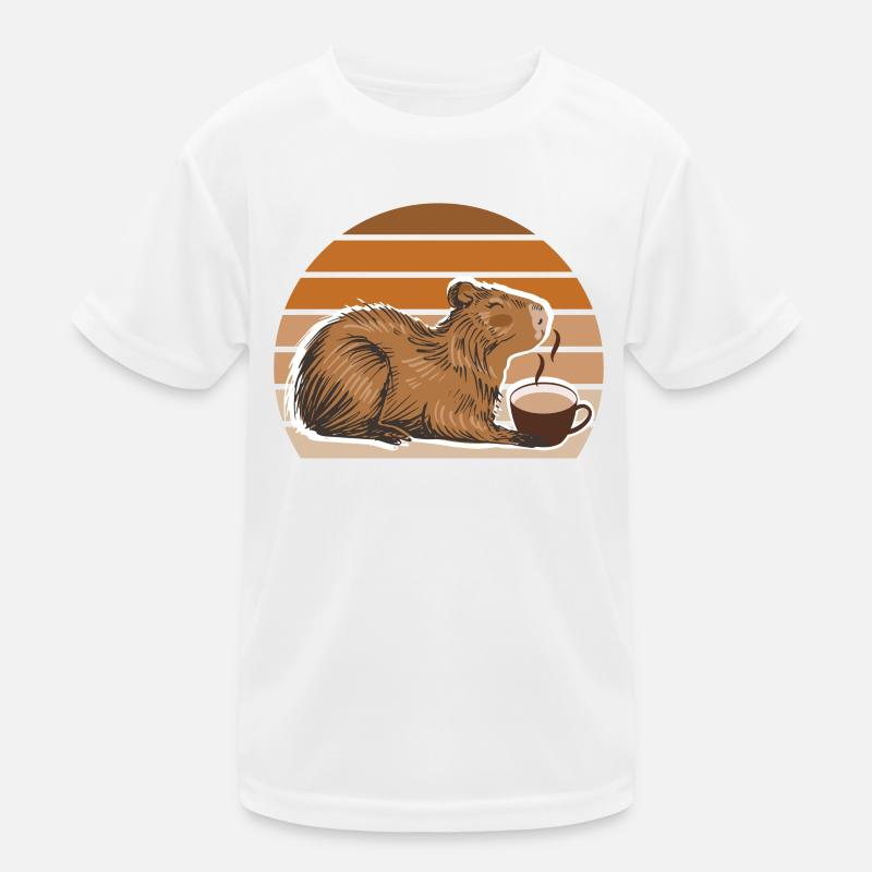 Cappybara Capybara Coffee Capybara Fans Kids Functional T-Shirt