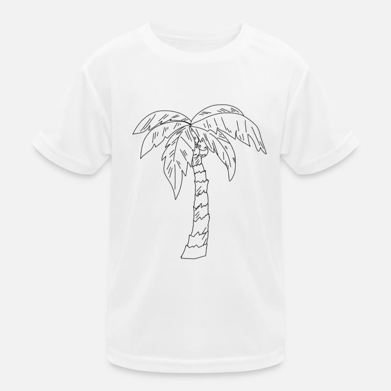 Palm Tree Drawing Kids Functional T-Shirt