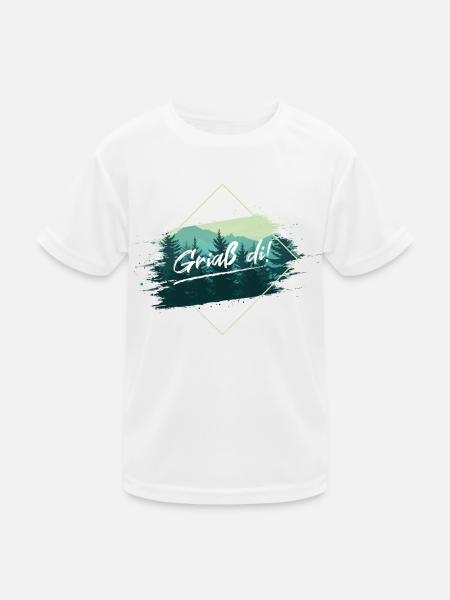 Griaß Di - Kinder Funktions-T-Shirt - Weiß