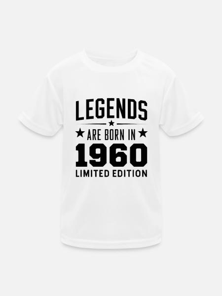 Legends Are Born In 1960 Édition limitée - T-shirt sport Enfant - blanc - Devant