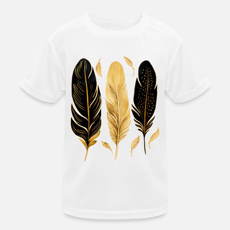 Goldene Federn Kinder Funktions-T-Shirt