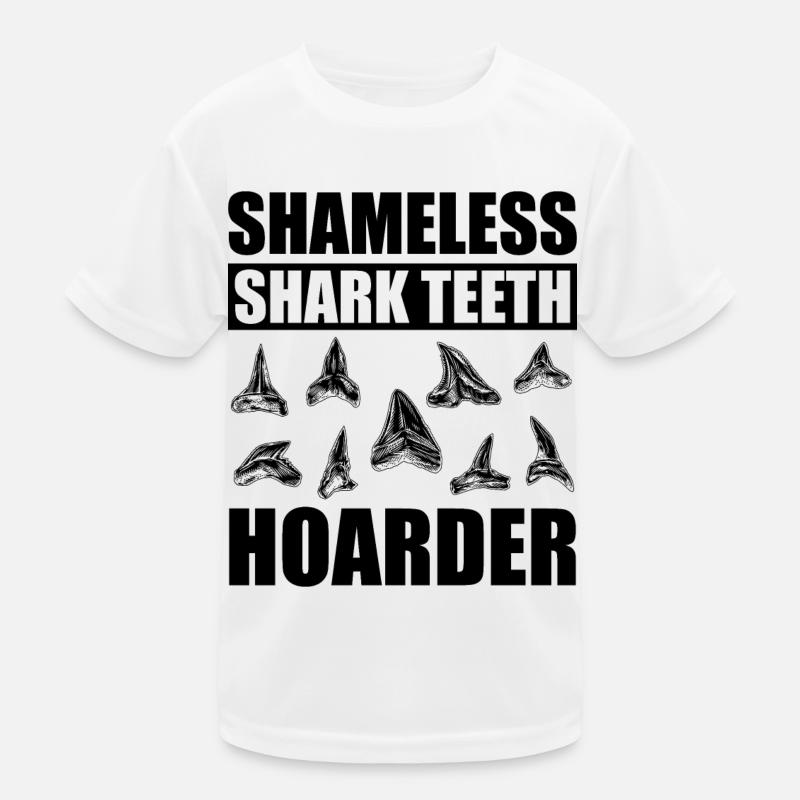 versteinerte Haifischzähne Kinder Funktions-T-Shirt