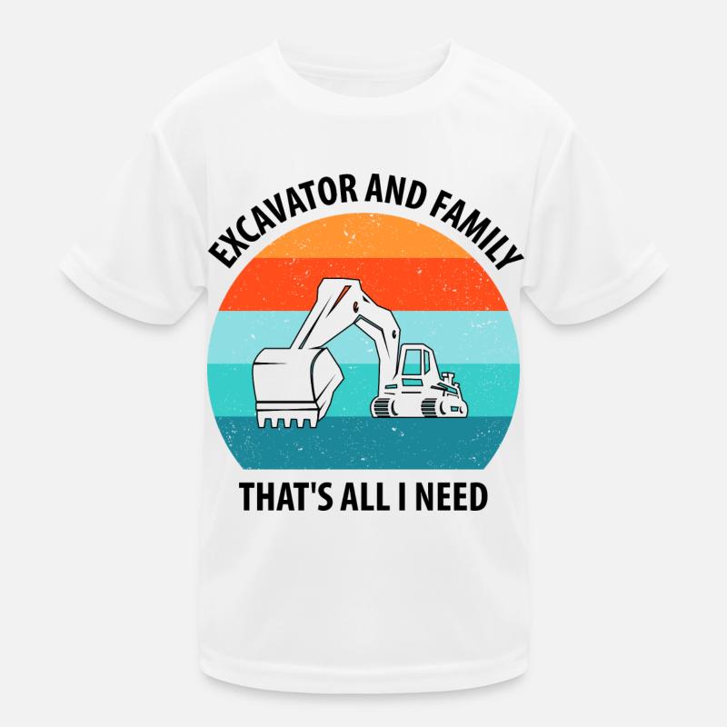 Bagger Baggerfahrer Baggerwagen Kinder Funktions-T-Shirt