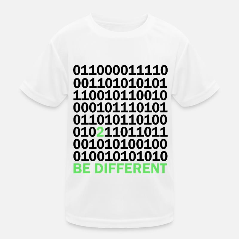 Be Different Binary Code Nerd Gift Kids Functional T-Shirt