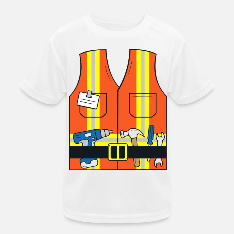 Construction worker vest costume construction site children Kids Functional T-Shirt