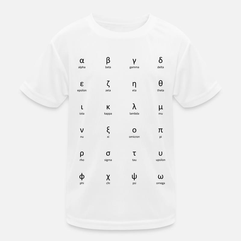 Griechisches Alphabet Kinder Funktions-T-Shirt