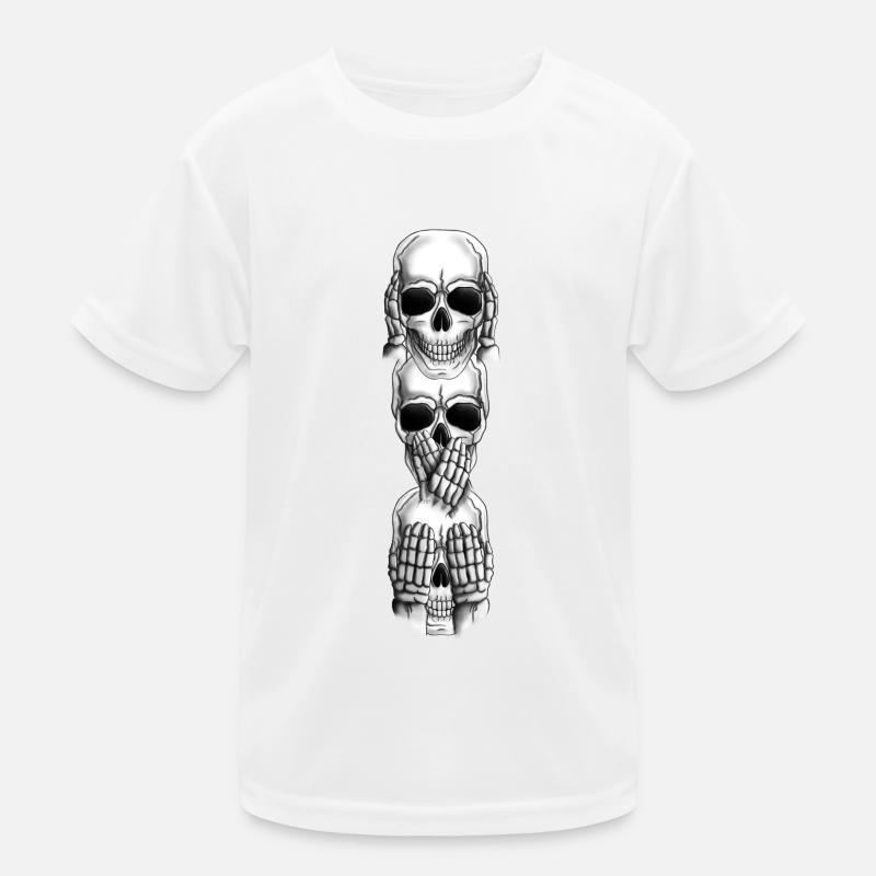 Skull senses vertical Kids Functional T-Shirt