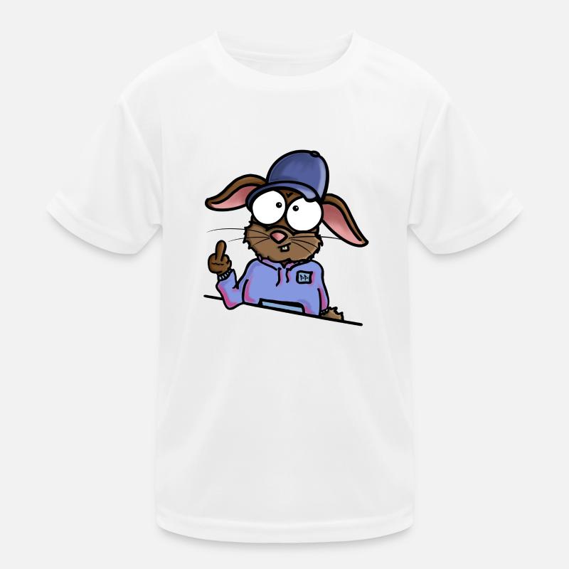 shows middle finger Kids Functional T-Shirt
