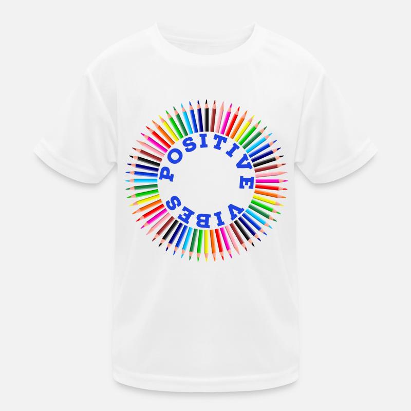 Regenbogen, Regenbogen, Regenbogen, Regenbogen, Regenbogen - Kinder Funktions-T-Shirt - Weiß