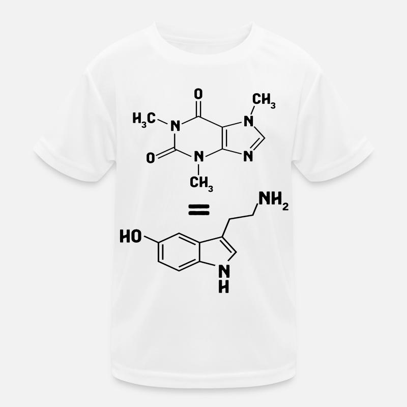 Caffeine corresponds to the serotonin molecule dopamine Kids Functional T-Shirt