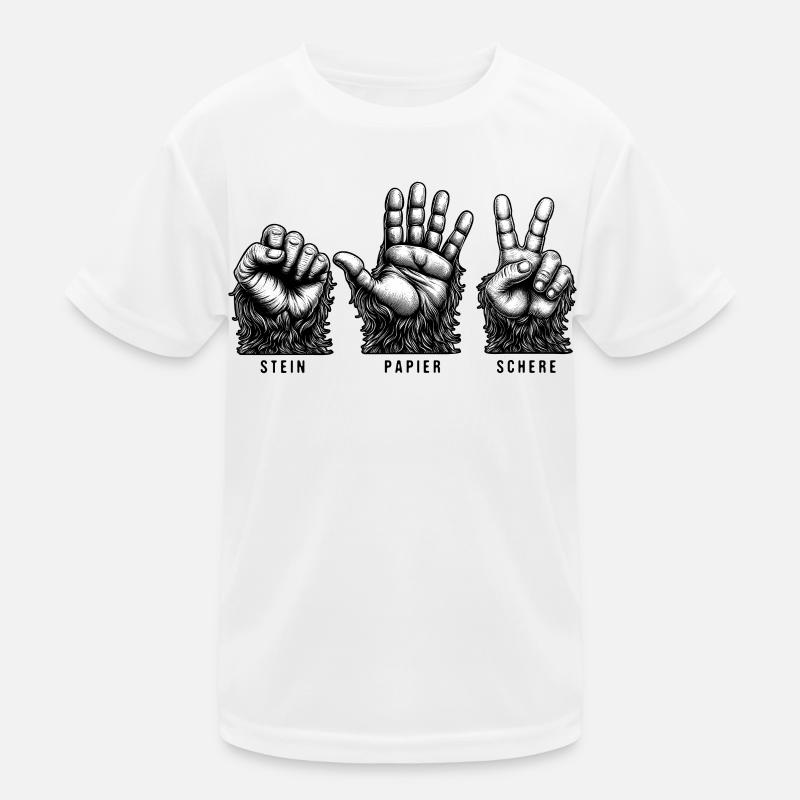 Stein Papier Schere Kinder Funktions-T-Shirt