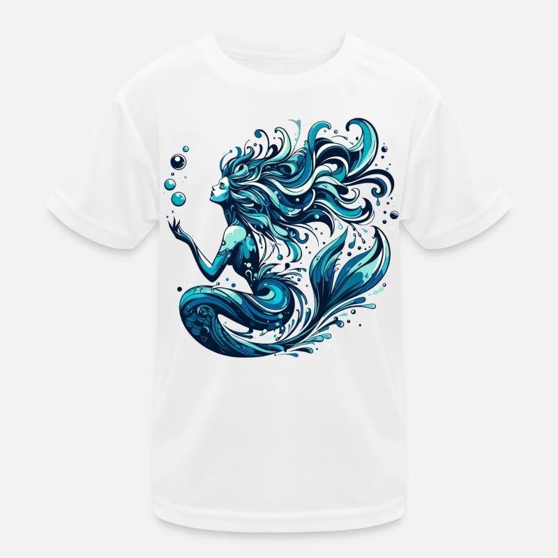 Meerjungfrau Nixe Wasserfrau Geschenk Kinder Funktions-T-Shirt