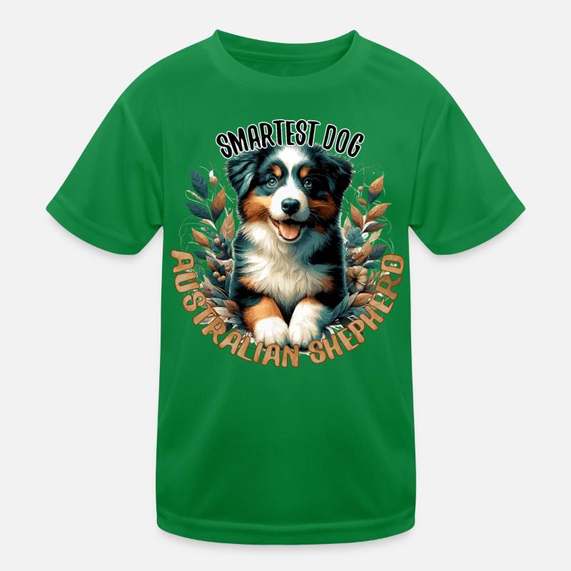 Australian Shepherd Welpe intelligent Hund Kinder Funktions-T-Shirt