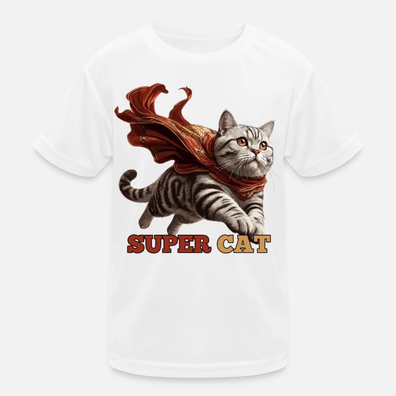 Super Katze Britisch Kurzhaar BKH getigert Kinder Funktions-T-Shirt