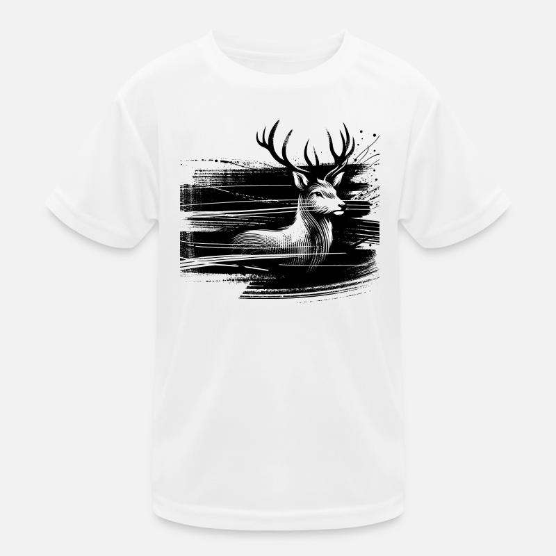 Art à l’encre Hirschbock T-shirt sport Enfant