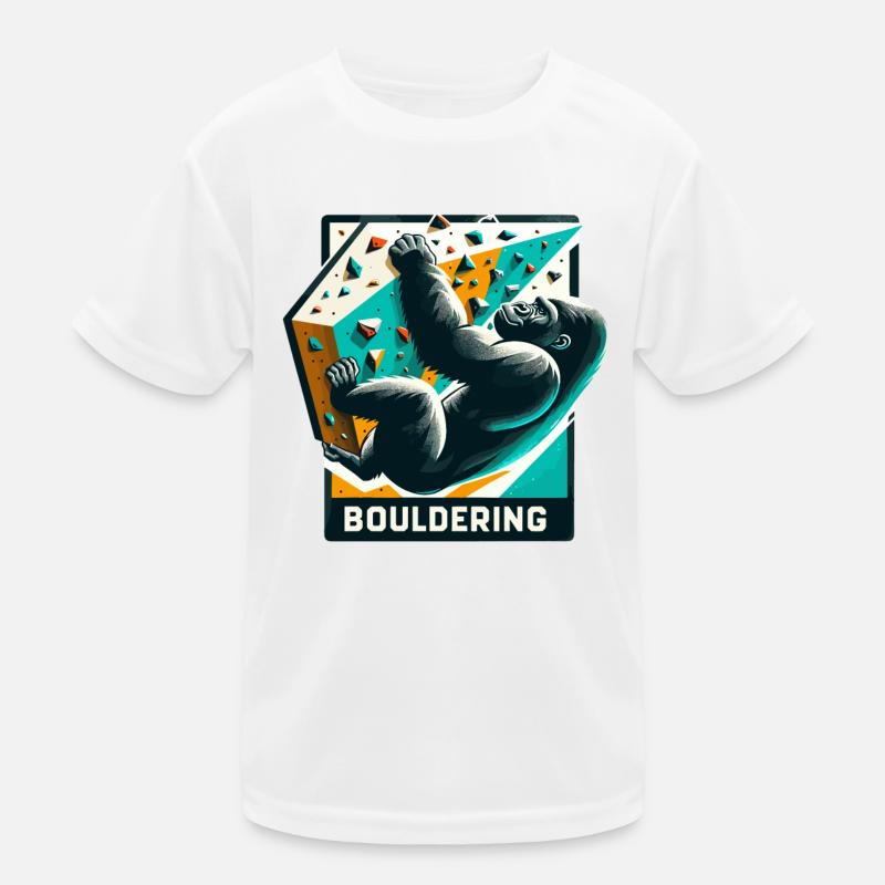 Cadeau de gorille d’escalade de bloc T-shirt sport Enfant