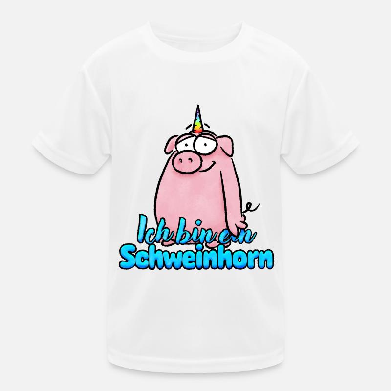 Corne de cochon drôle / Licorne de cochon T-shirt sport Enfant