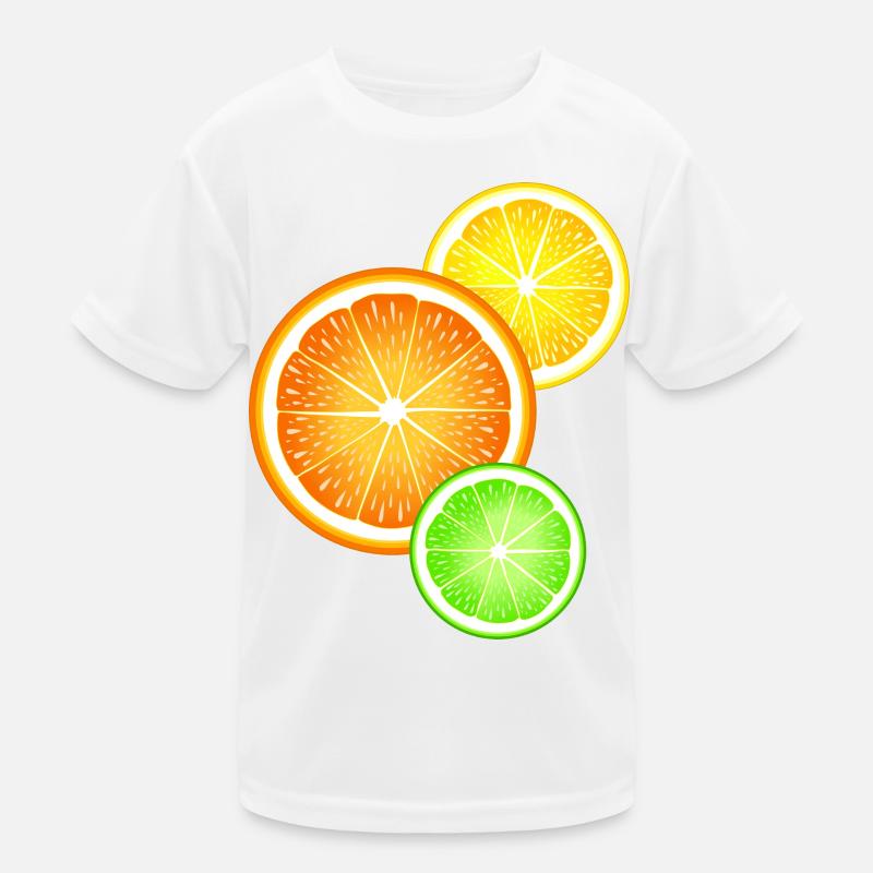 Agrumes Orange Citron Citron Lime T-shirt sport Enfant