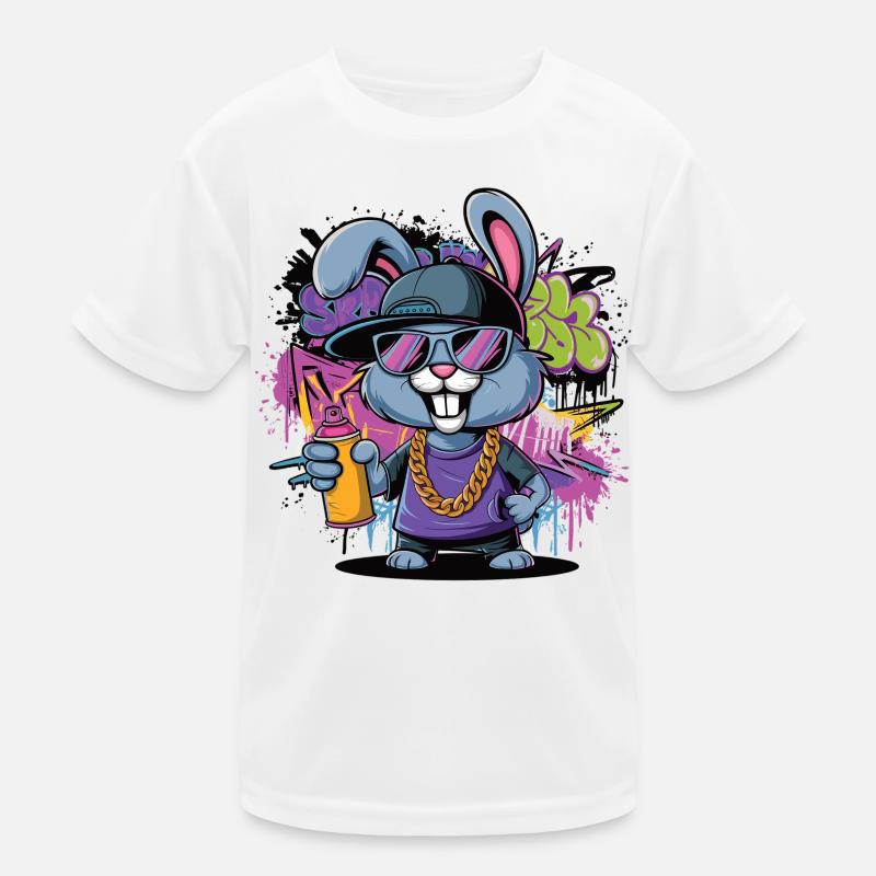 Lapin graffiti avec style T-shirt sport Enfant